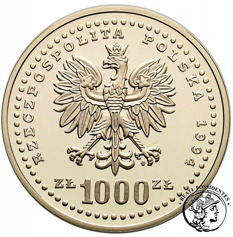 Polska III RP 1000 złotych 1994 FIFA st.L/L-