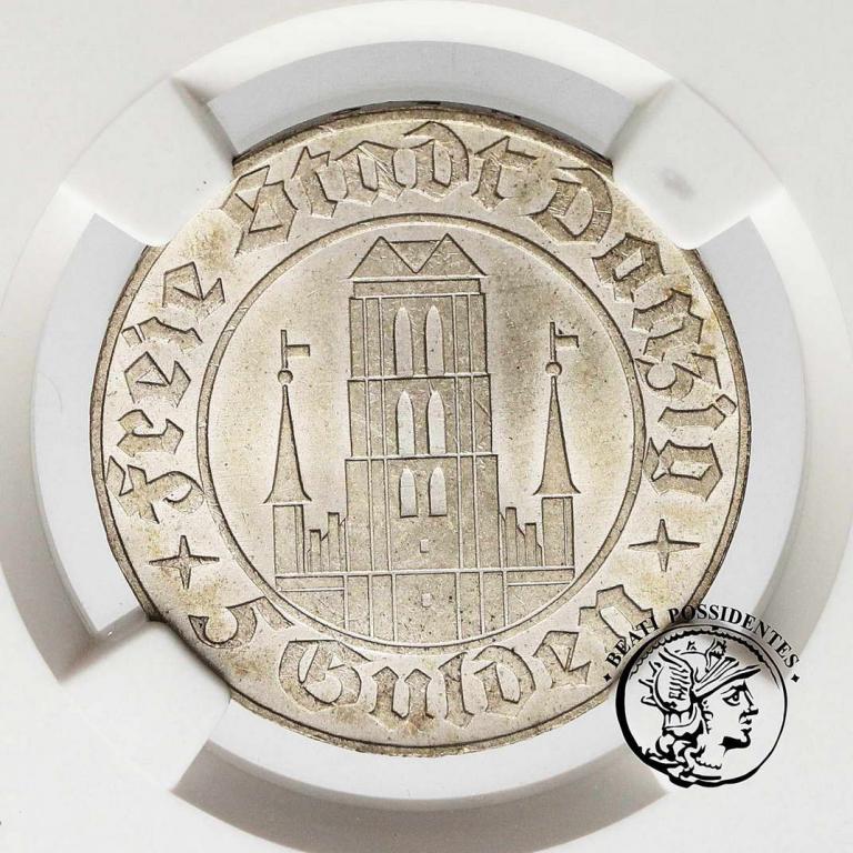WMG 5 Guldenów 1932 Srebro KMP NGC MS64