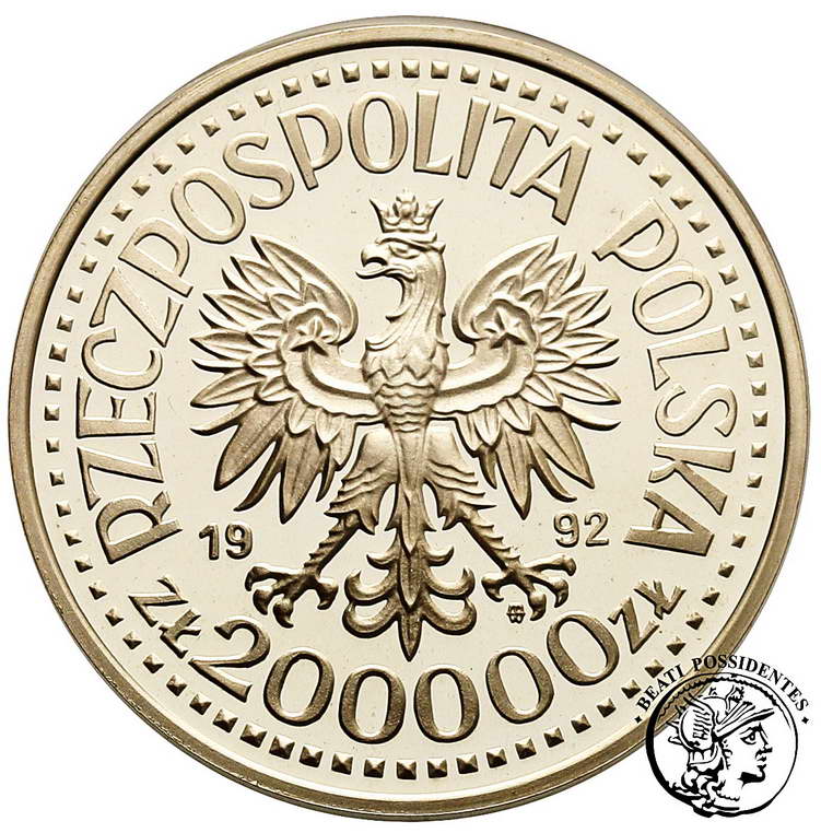 III RP 200 000 złotych 1992 Staszic st.L