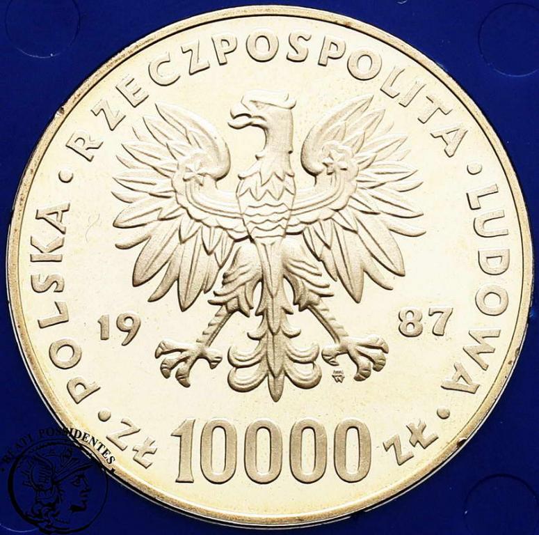 Polska PRL 10000 złotych 1987 Jan Paweł II st. L-