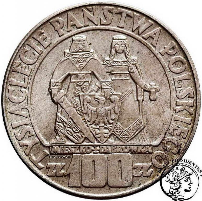 PRL 100 złotych 1966 Millenium st.2