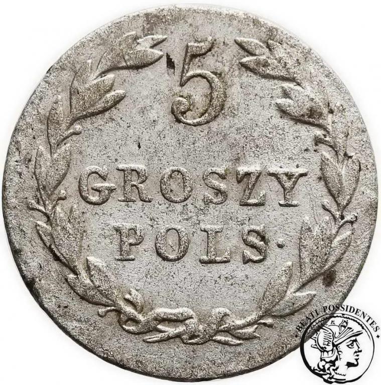 Polska 5 groszy 1823 IB Aleksander I st. 2-