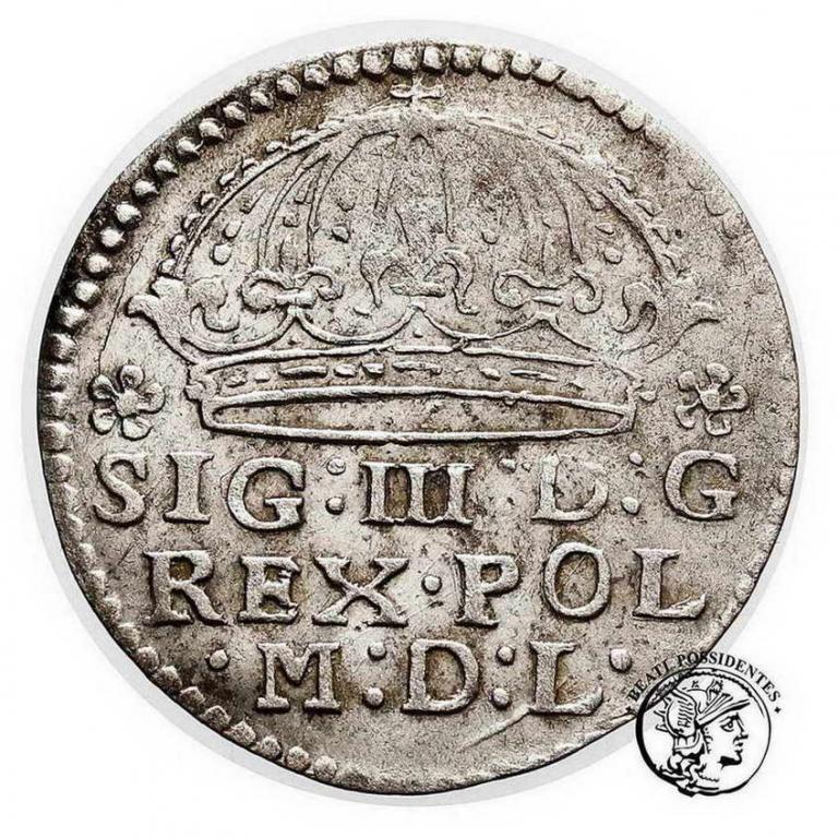 Polska Zygmunt III Waza grosz kor 1610 Kraków st3+