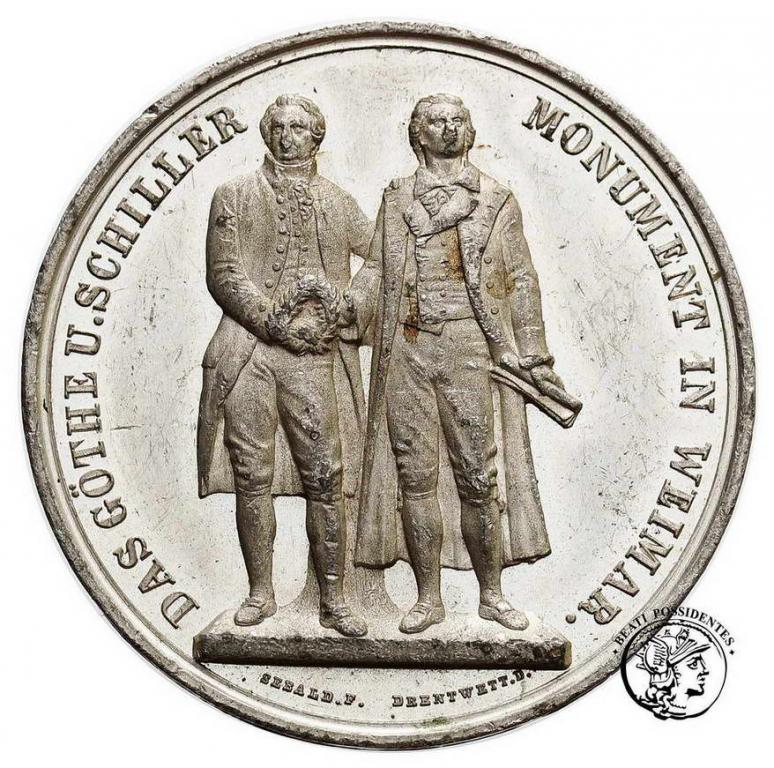 Niemcy Saksonia medal Goethe+Schiller st. 2