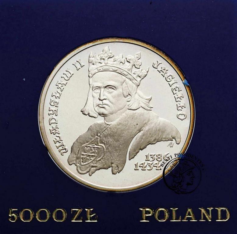 Polska PRL 5000 złotych 1989 W. Jagiełło st.L-