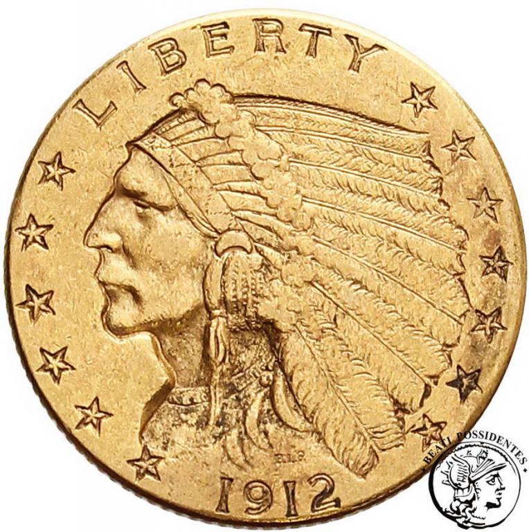 USA 2 1/2 dolara 1912 Filadelfia st. 3
