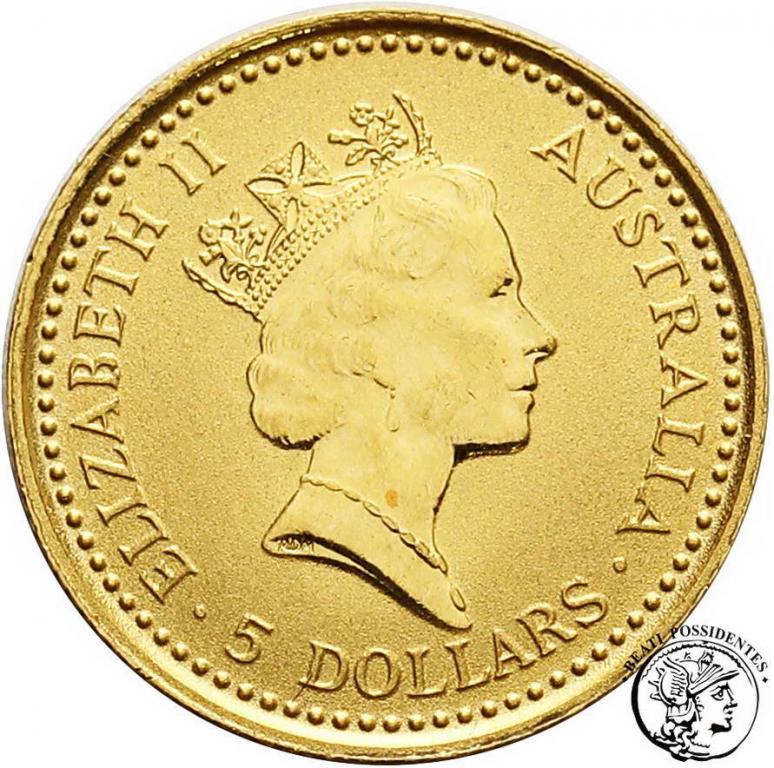 Australia 5 Dolarów 1991 (1/20 Oz Au.999) st. L-