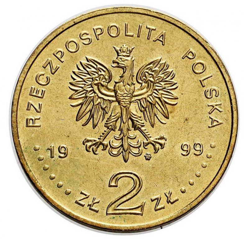 Polska III RP 2 złote 1999 Malinowski st.1-/2+
