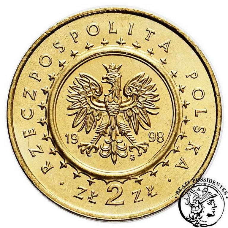 Polska III RP 2 złote 1998 Zamek w Kórniku st1-/2+