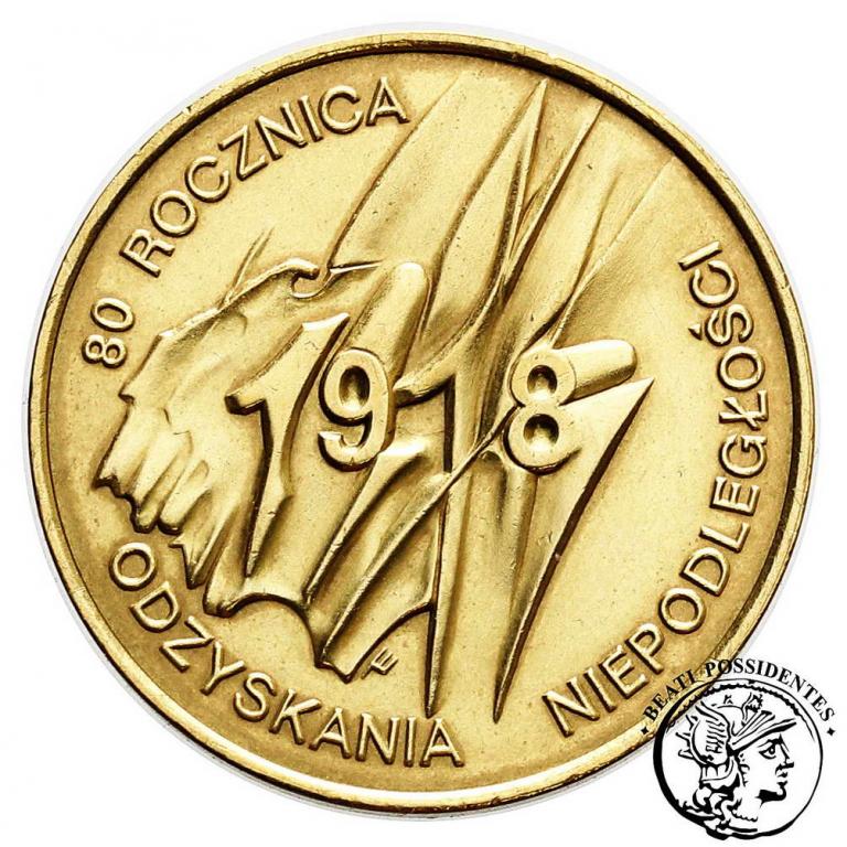Polska III RP 2 złote 1998 Niepodległość st1-/2+