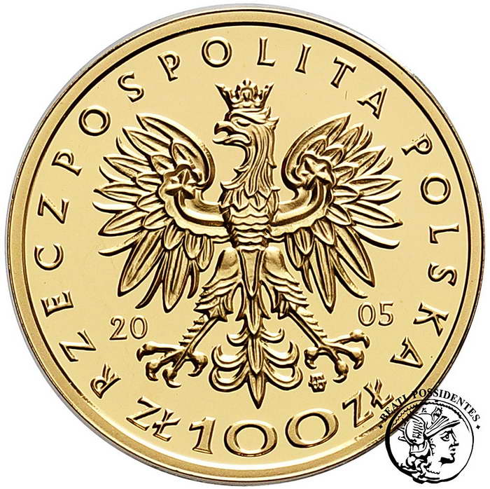 Polska August II Mocny 100 złotych 2005 st. L