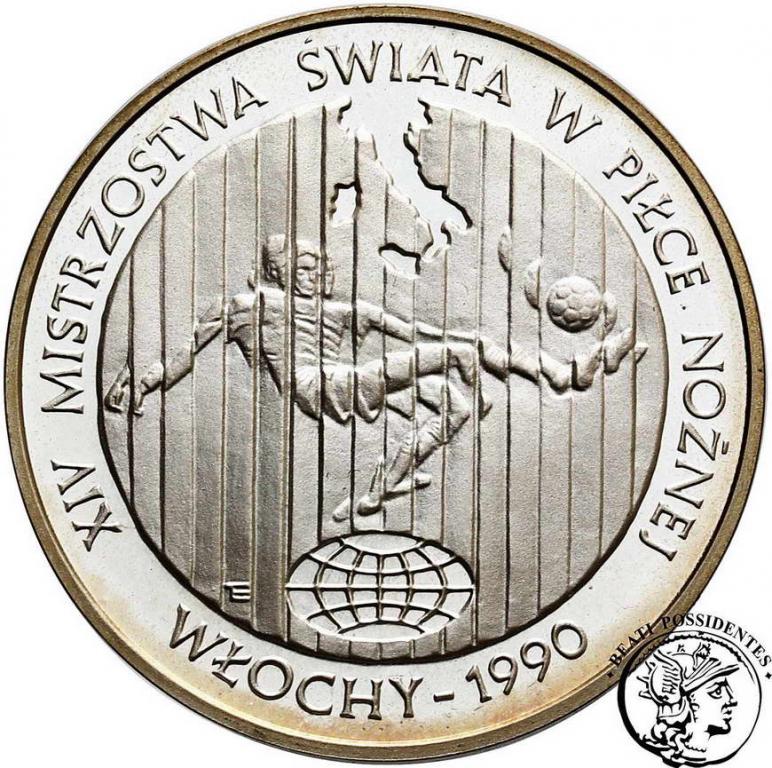 Polska PRL 20 000 złotych 1989 Włochy piłka st.L
