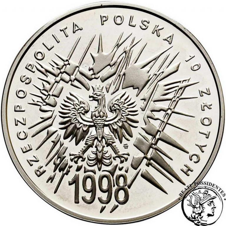 Polska III RP 10 złotych 1998 Niepodległość st.L-