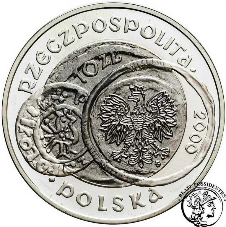 Polska III RP 10 złotych 2000 Gniezno st.L/L-