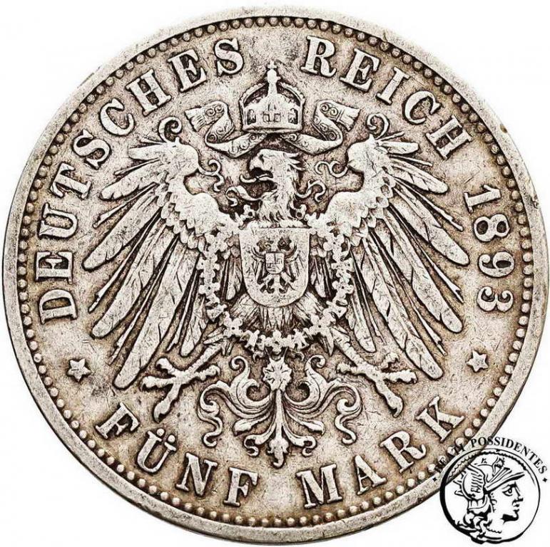 Niemcy 5 Marek 1904 A st. 3
