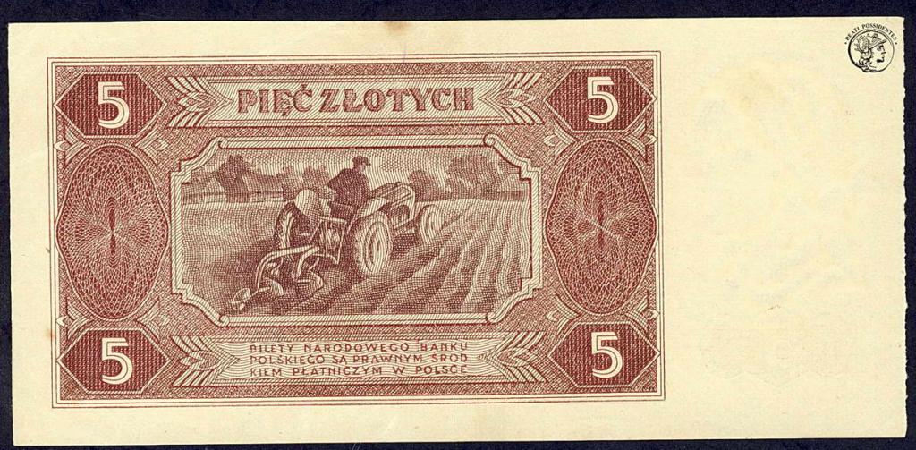Polska 5 złotych 1948 BI st.1-