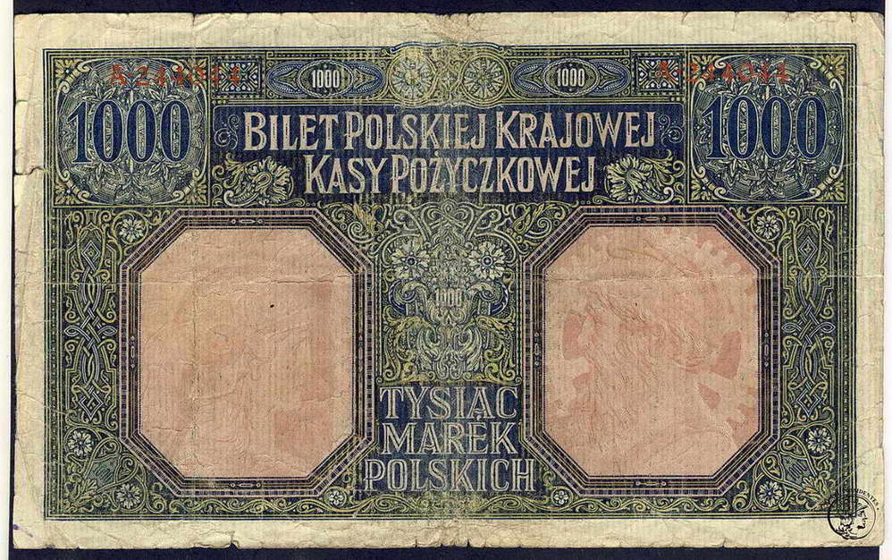 Polska 1000 marek Polskich 1916 generał ser.A st.5