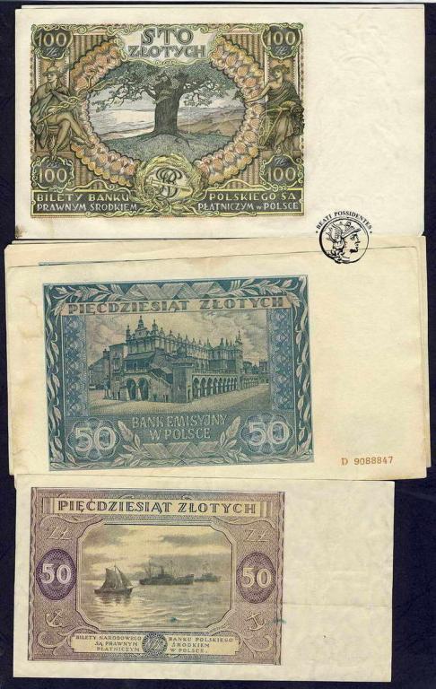 Polska lot 20 banknotów różne 1932-1948 st. 2-/3-