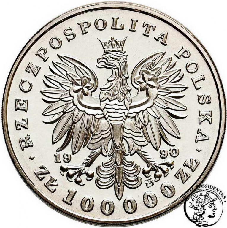 Polska 100 000 zł 1990 Kościuszko st. L