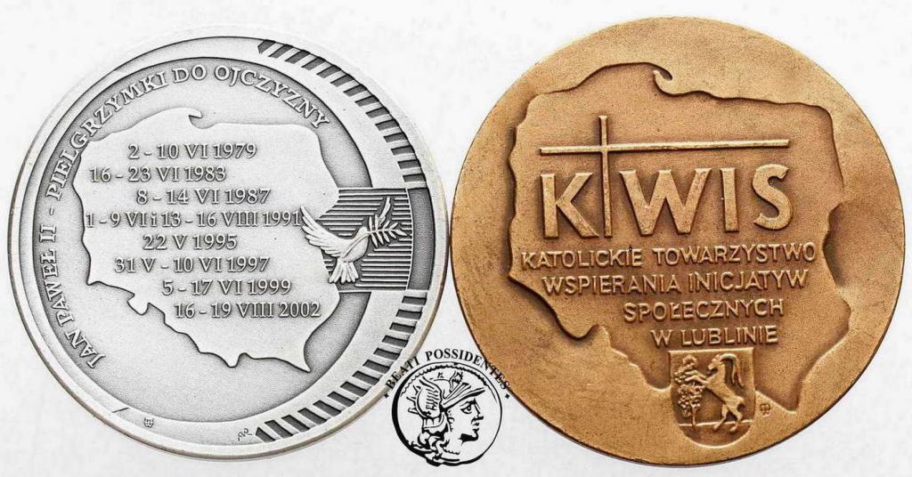 Polska Medale Jan Paweł II 2005 lot 2 szt st. 1-