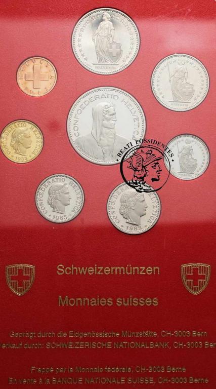 Szwajcaria zestaw 1983 PP 8 monet st.L