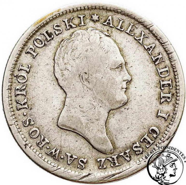 Polska Aleksander I 2 złote 1824 IB st. 3/3+