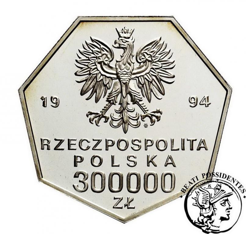 Polska 300 000 zł 1994 Odrodzenie Banku st. L/L-