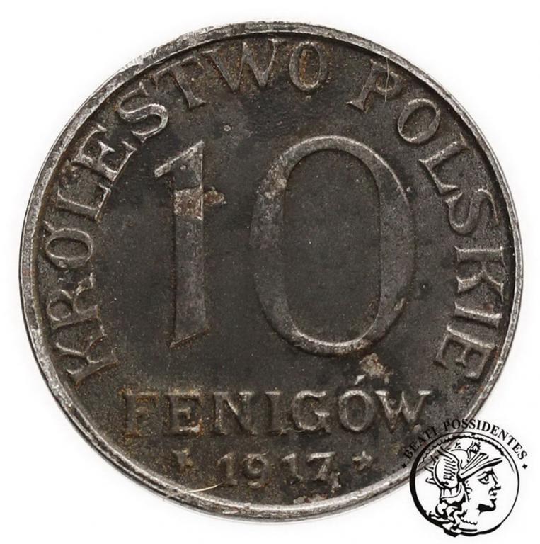 Polska KP 10 Fenigów 1917 (bliżej obrzeża) st.3