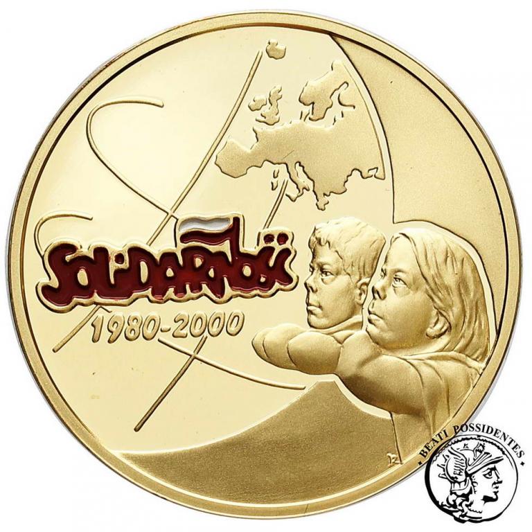 200 złotych 2000 Solidarność 20 lat emalia st.L