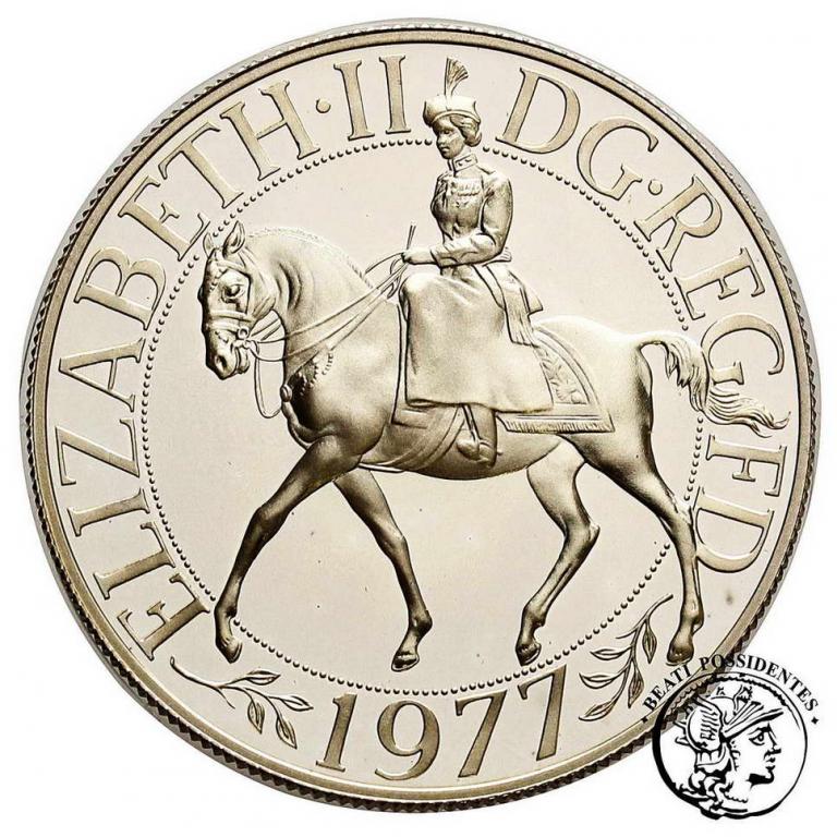 Wielka Brytania 25 pensów 1977 srebro st.L