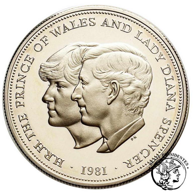 Wielka Brytania 25 pensów 1981 srebro st.L