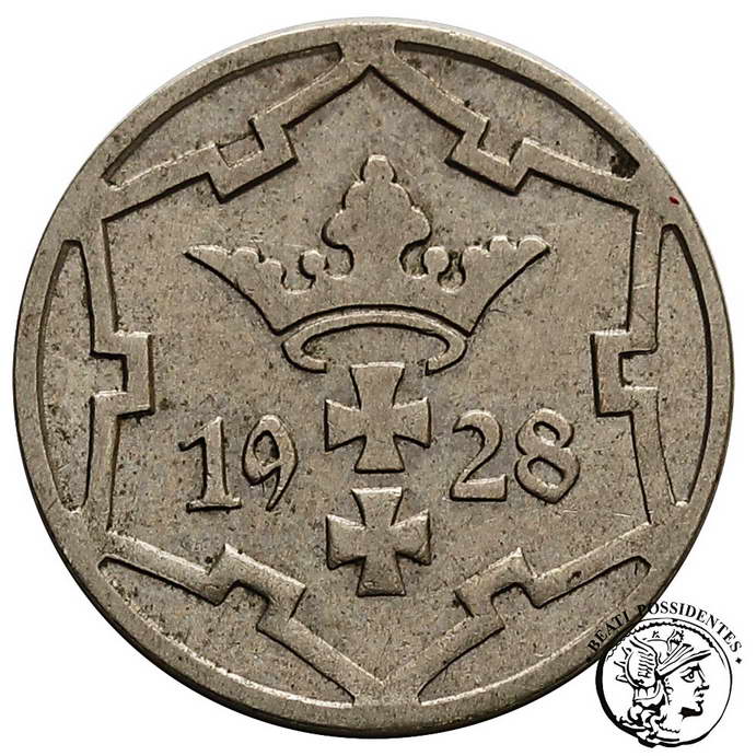 Polska Wolne Miasto Gdańsk 5 Fenigów 1928 st. 3+