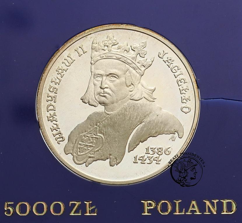 Polska PRL 5 000 zł 1989 Jagiełło popiersie st. L-