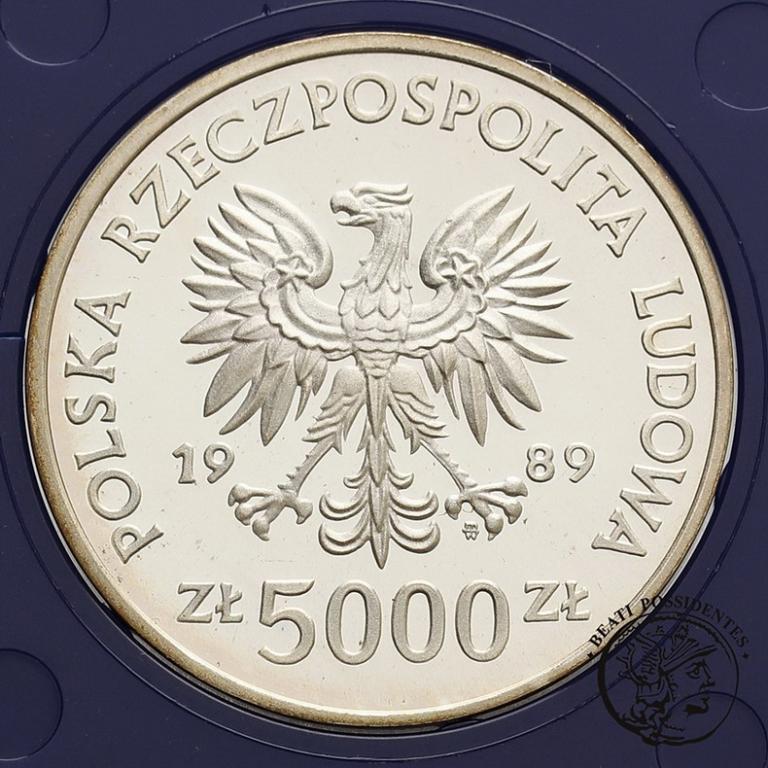 Polska PRL 5 000 zł 1989 Jagiełło popiersie st. L-