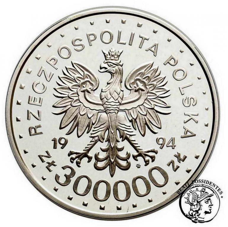 Polska III RP 300 000 zł 1994 M. Kolbe st. L