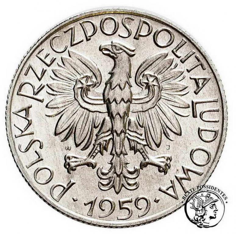 Polska PRL 5 złotych 1959 Rybak st. 1