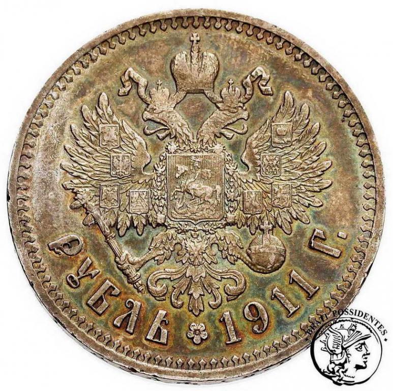 Rosja Mikołaj II Rubel 1911 EB st. 2-