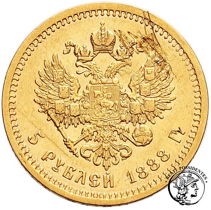 Rosja Alexander III 5 Rubli 1888 st.3