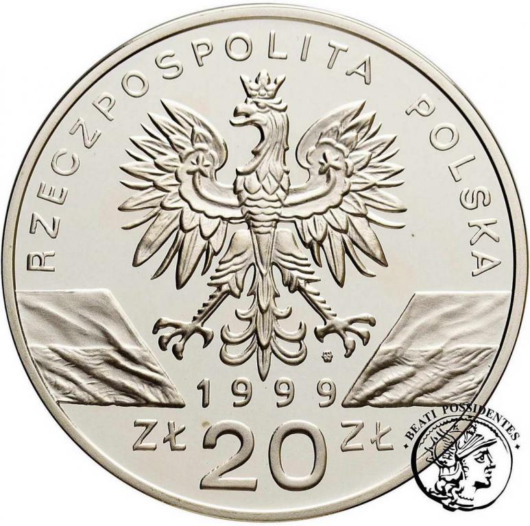 Polska III RP 20 złotych 1999 Wilk st. L