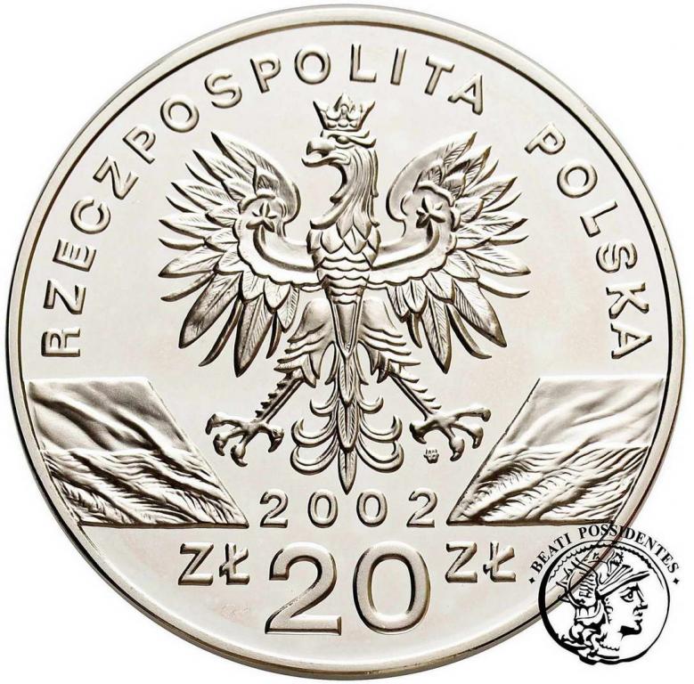 Polska III RP 20 złotych 2002 Żółw błotny st.L