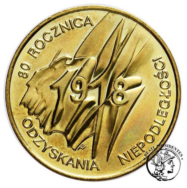 Polska III RP 2 złote 1998 Niepodległość st.1