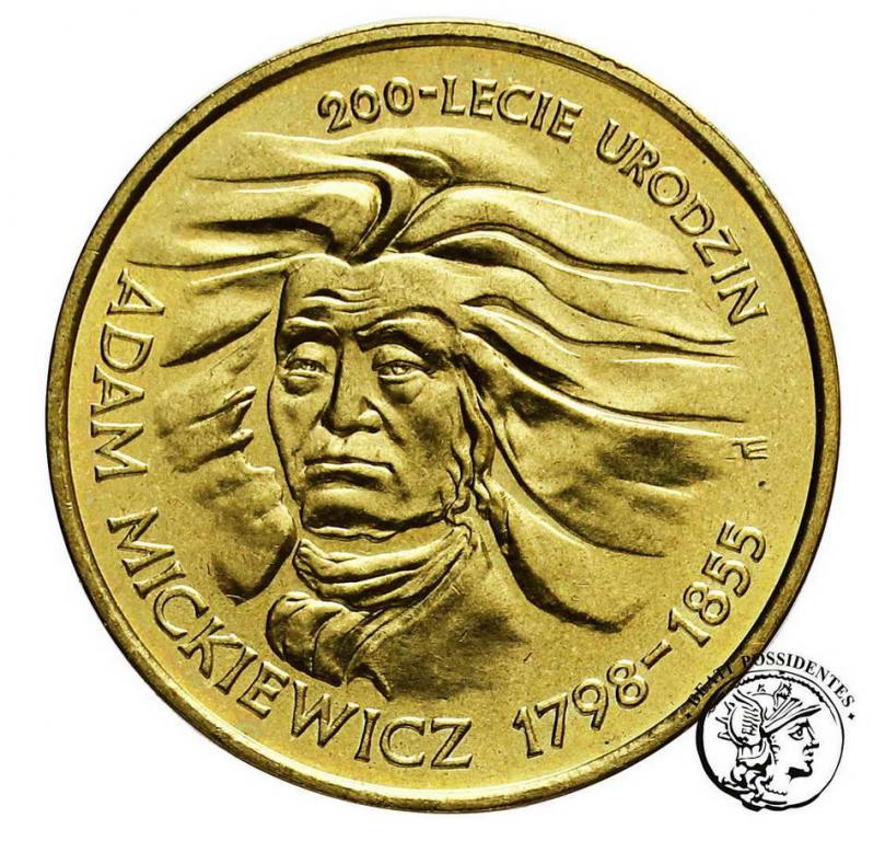 Polska III RP 2 złote 1998 Mickiewicz st.1
