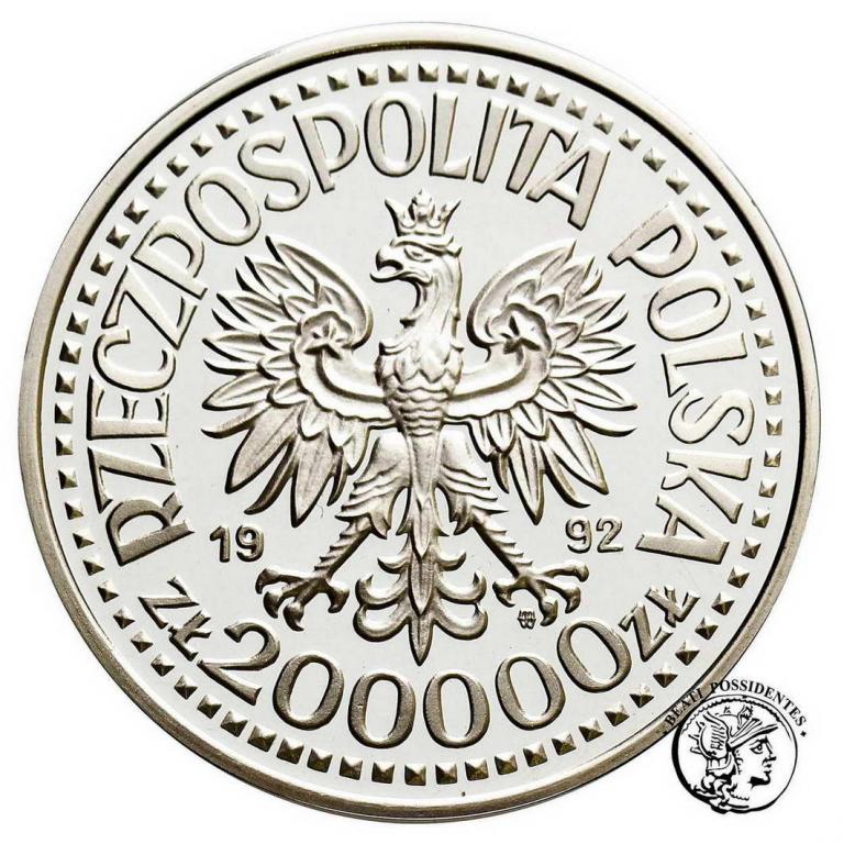 Polska III RP 200 000 zł 1992 Warneńczyk pop st. L