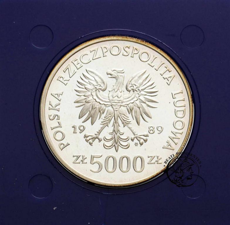 Polska PRL 5000 złotych 1989 Jagiełło pop st. L-