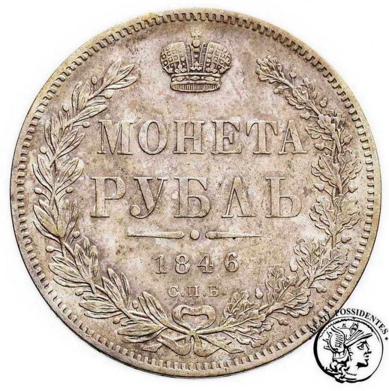 Rosja Rubel 1846 Mikołaj I st. 3+