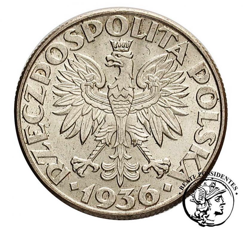Polska II RP 2 złote 1936 żaglowiec st.2