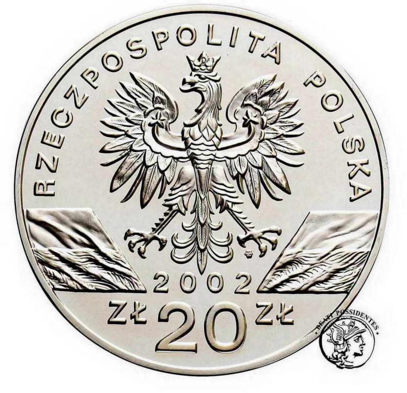 Polska 20 złotych 2002 Żółw Błotny st. L