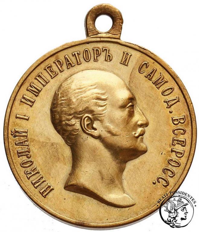 Rosja medal 1855 Mikołaj I medal pośmiertny st.2+