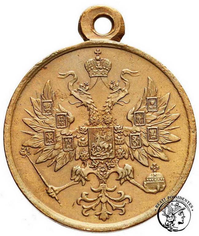 Rosja medal 1864 Alexander II za Pow. Stycz. st.3+