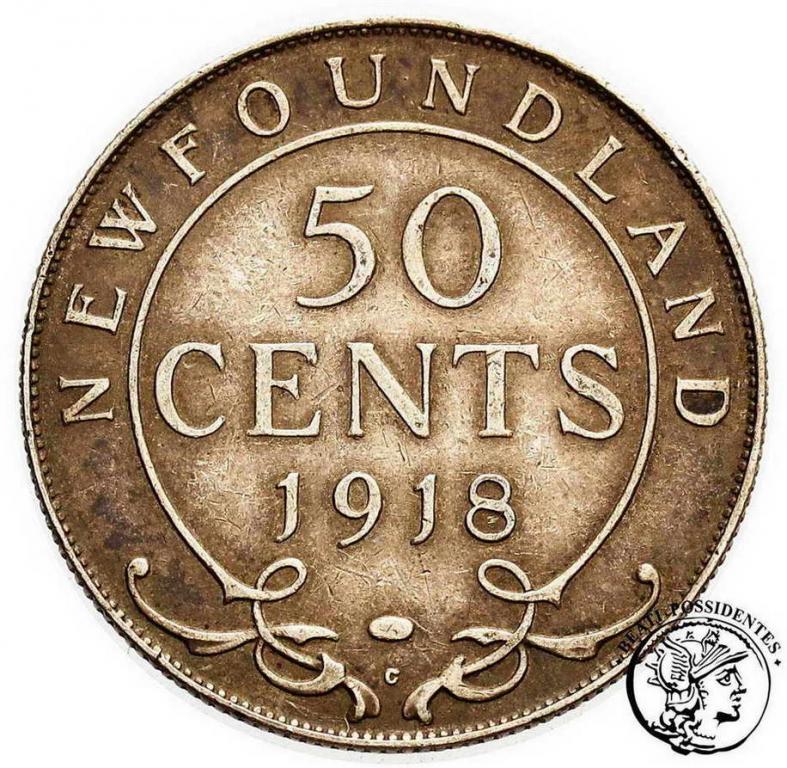Kanada New Foundland 50 centów 1918 st.3